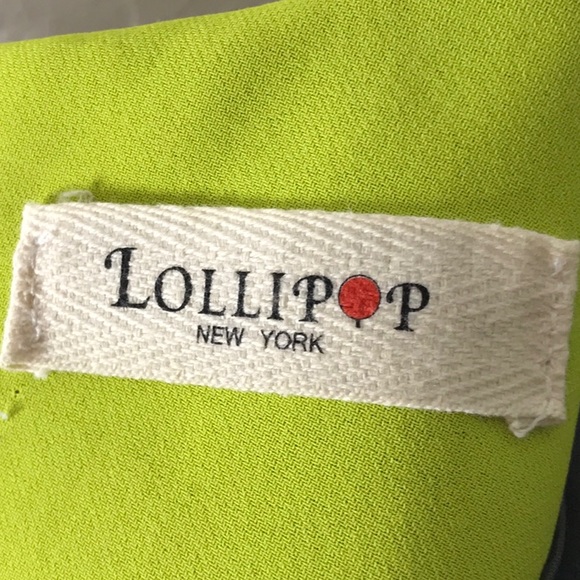 Lollipop By dieu Designer Club yellow gray fitted sleeveless dress line - Picture 9 of 12